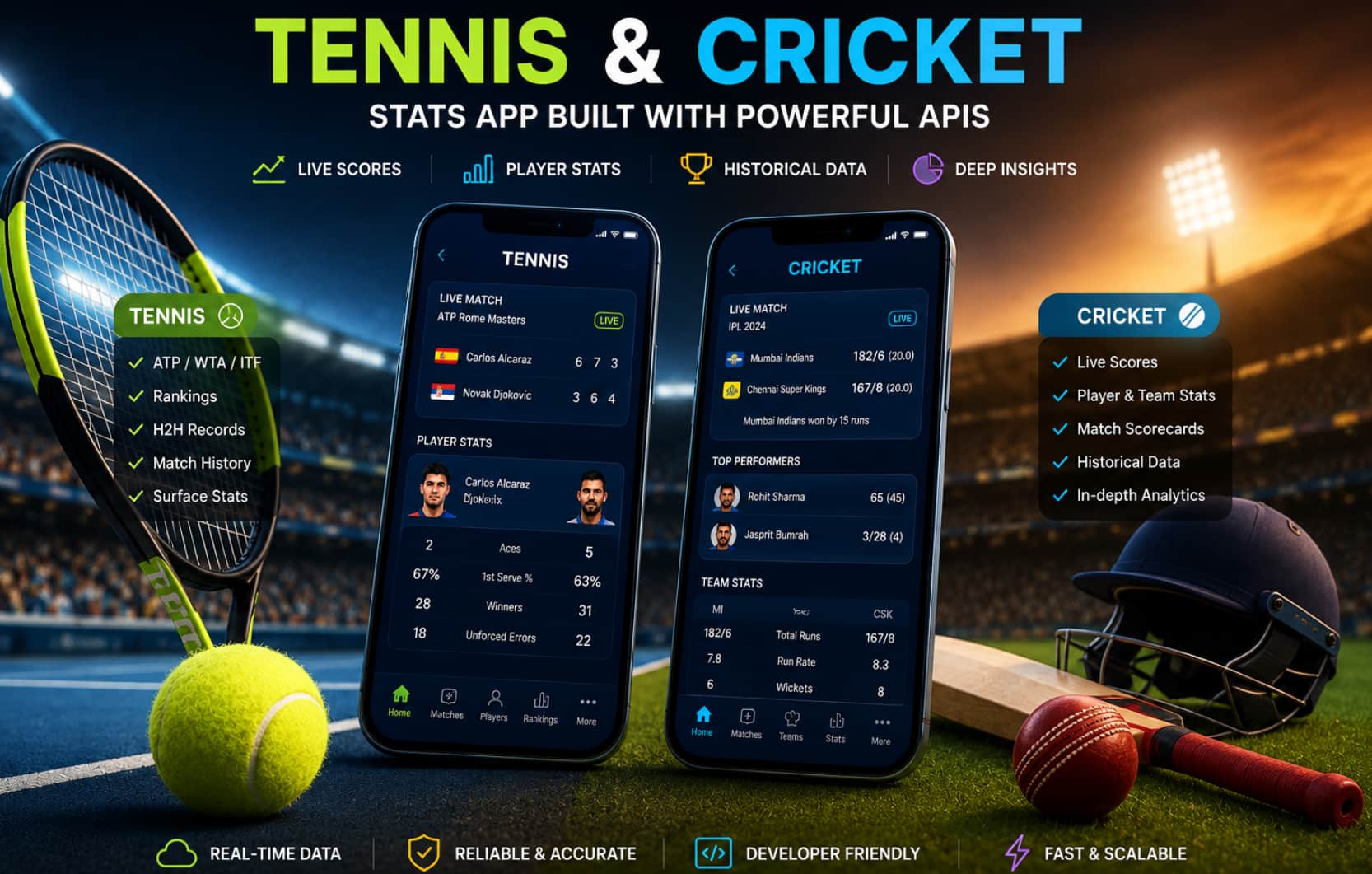 My Journey Building a Tennis and Cricket Stats App Using APIs